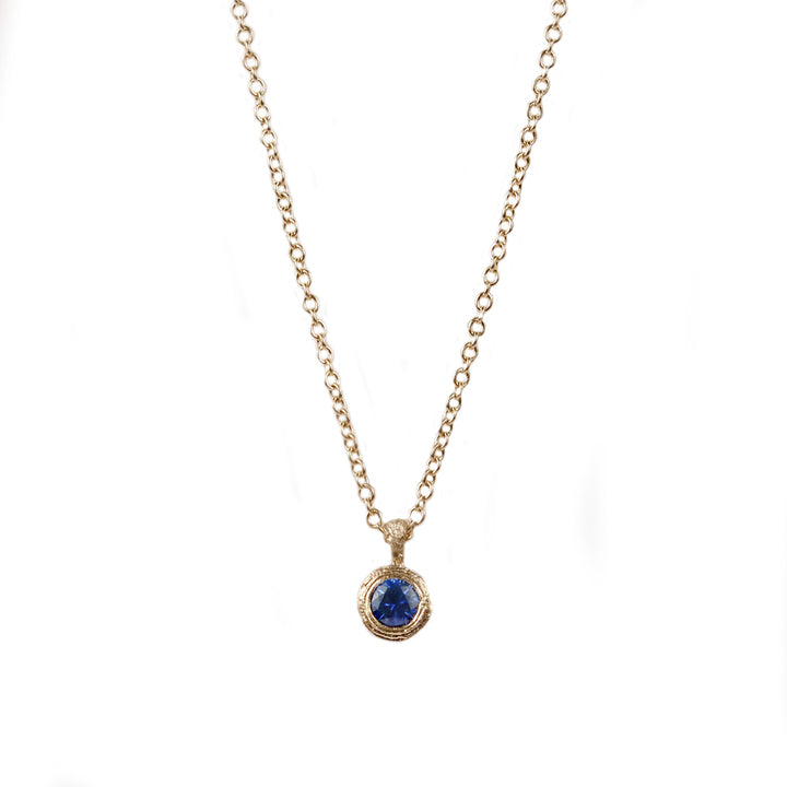 Blue Sapphire and Diamond Accent White Gold Pendant Necklace | REEDS  Jewelers